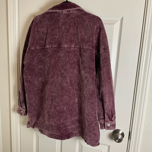 ZENANA OVERSIZED PREMIUM VINTAGE WASHED CORDUROY SHACKET M - Picture 10 of 11